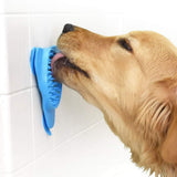 Silicone Pet Treater For Dogs Wall Mounted Lick Pad Slow Food Feeder Disc Sucker Dog Toy Travel Dog Bowl
