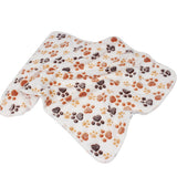Pet Soft Pet Blanket Winter Dog Cat Bed Mat Foot Print Warm Sleeping Mattress Small Medium Dogs Cats Coral Fleece Pet Supplies