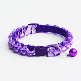 Lovely Pet Lace Collar With Bell Adjustable Buckle
