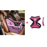 Dog Booster Seat Basket Safety Belt Mesh Harness