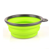 Pet Silica Gel Bowl Dog cat Collapsible silicone dow bowl candy color outdoor travel portable puppy food container feeder dish
