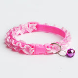 Lovely Pet Lace Collar With Bell Adjustable Buckle