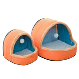  5 Colors Pet Dog Cat Bed Foldable Puppy  House With Toy Ball  Warm Soft Pet Cushion Dog Kennel Cat Castle Fast Shpping