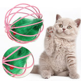 1Pc Cat Toys Hollow Ball Feather Mouse Toys for Cats Kitten Playing Funny Mice Mouse Toys Pet Animals Products