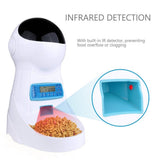 3L Automatic Pet Food Feeder With Voice Recording Pets food Bowl For Medium Small Dog Cat LCD Screen Dispensers 4 times One Day