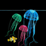 2019 Hot New Glowing Effect Fish Tank Decor Aquarium Artificial Silicone Jellyfish Mini Submarine Ornament
