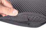 Cat Mat Litter Pad Folding Cat Litter Trapper Mat Honeycomb Waterproof Cat Litter Mat EVA Double-Layer Pad Bed Protect Floor