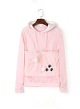 Pet Hoodies For Casual Kangaroo Pullovers With Ears Sweatshirt