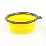 Pet Silica Gel Bowl Dog cat Collapsible silicone dow bowl candy color outdoor travel portable puppy food container feeder dish