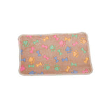 Warm Pet Mat Small Large Paw Print Cat Dog Puppy Fleece Soft Blanket Bed Cushion