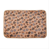 Warm Pet Mat Small Large Paw Print Cat Dog Puppy Fleece Soft Blanket Bed Cushion