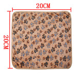 Coral Cashmere Pet Paw Print Bone Hamster Puppy Soft Blanket Bed Cushion