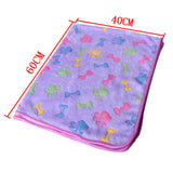 Pet Paw Print Bone Puppy Hamster Soft Blanket Bed Cushion Coral Cashmere