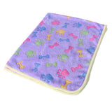 Warm Pet Mat Small Large Paw Print Cat Dog Puppy Fleece Soft Blanket Cushion