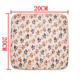 Pet Paw Print Bone Puppy Hamster Soft Blanket Bed Cushion Coral Cashmere