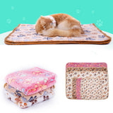 Pet Paw Print Bone Cat Dog Puppy Hamster Soft Blanket Bed Cushion Coral Cashmere