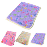 Warm Pet Mat Small Large Paw Print Cat Dog Puppy Fleece Soft Blanket Cushion