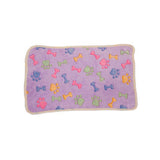 Warm Pet Mat Small Large Paw Print Cat Dog Puppy Fleece Soft Blanket Bed Cushion