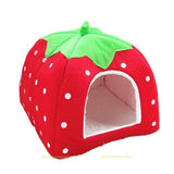 Soft Warm Lovely Kennel Strawberry Pet Dog Cat Bed House Doggy Cushion Basket